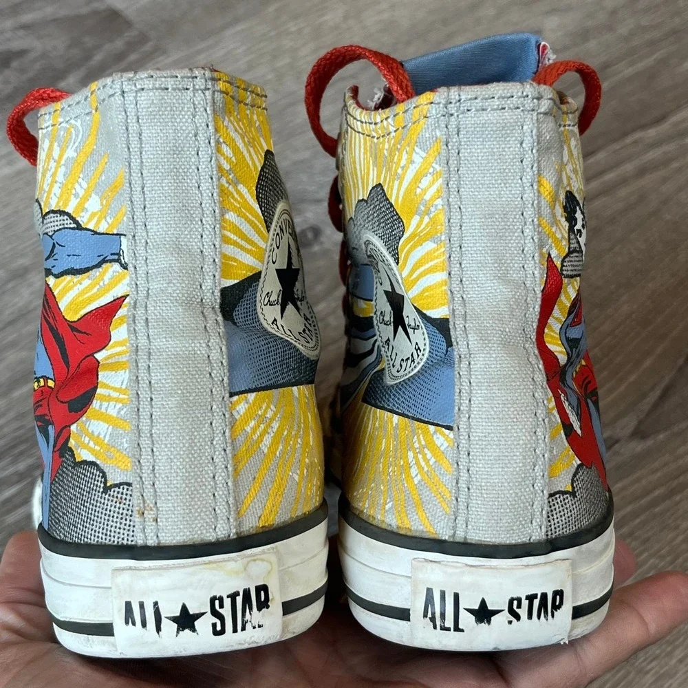 Converse x DC Comics Superman Chuck Taylor All Star Hi Tops Youth 3 UK 2.5 EU 35